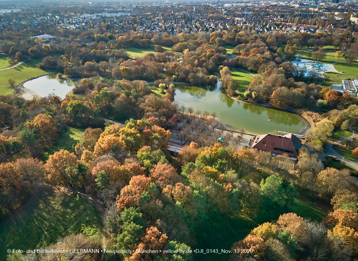 13.11.2020 - der Ostpark mit See und Biergarten in Neuperlach